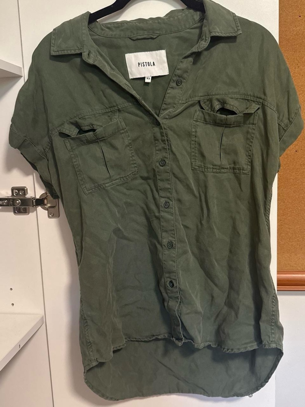 pistola Olive Green Button-Down Utility Shirt